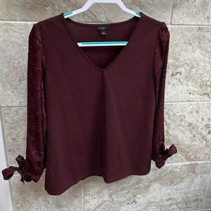 Ann Taylor Factory Wine colored shirt Size M